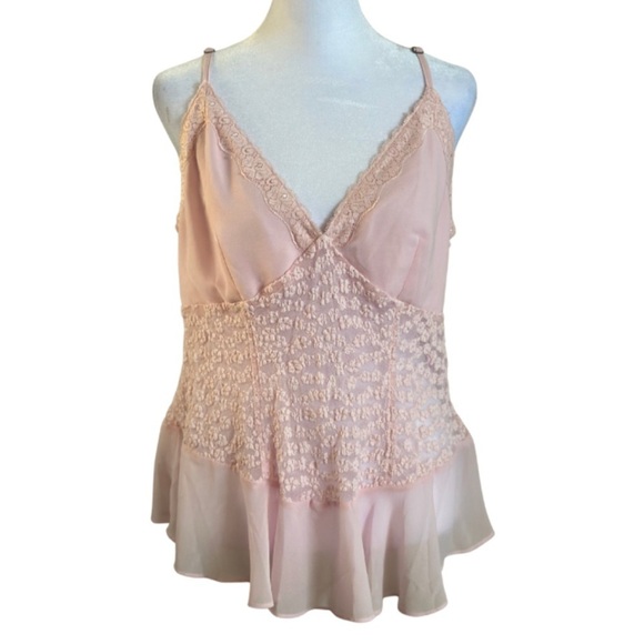 wild fable Tops - Wild Fable Pink Lace Tank Top